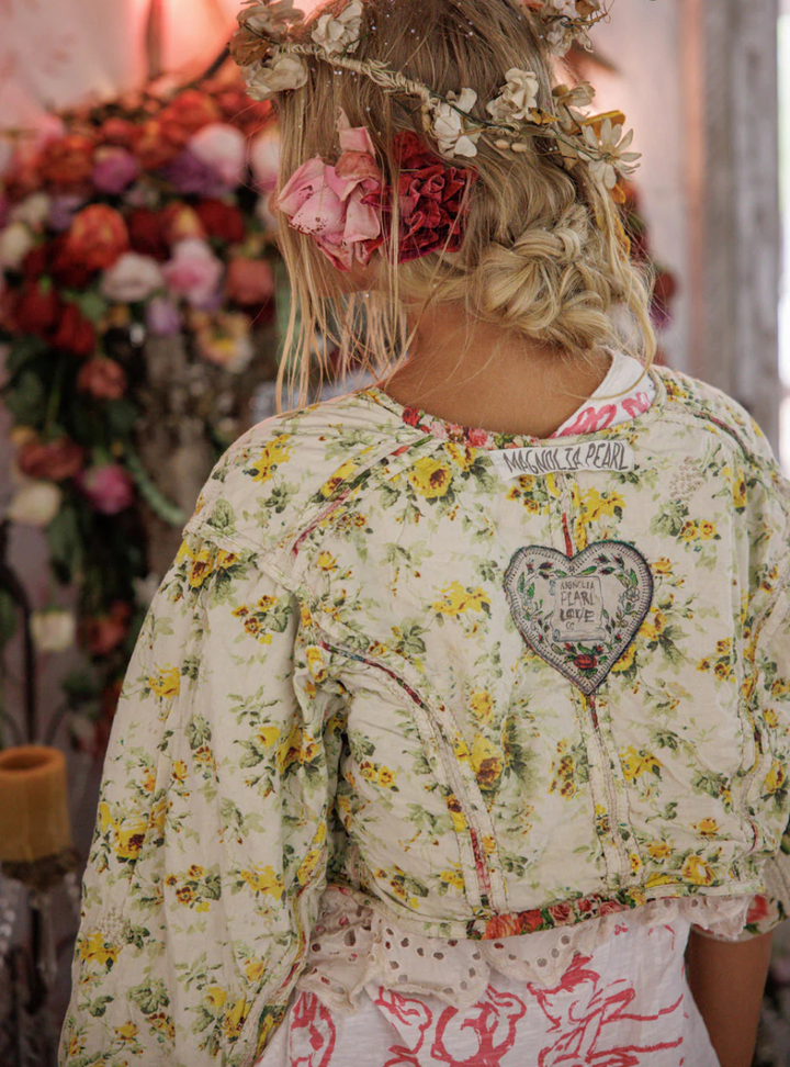 Magnolia Pearl Floral Cropped Leni Jacket 697 - Postcards