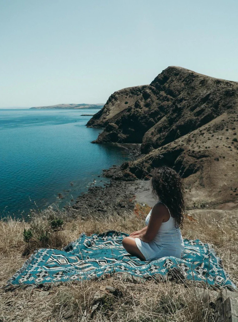 'Let It Be' Woven Picnic Rug/Throw