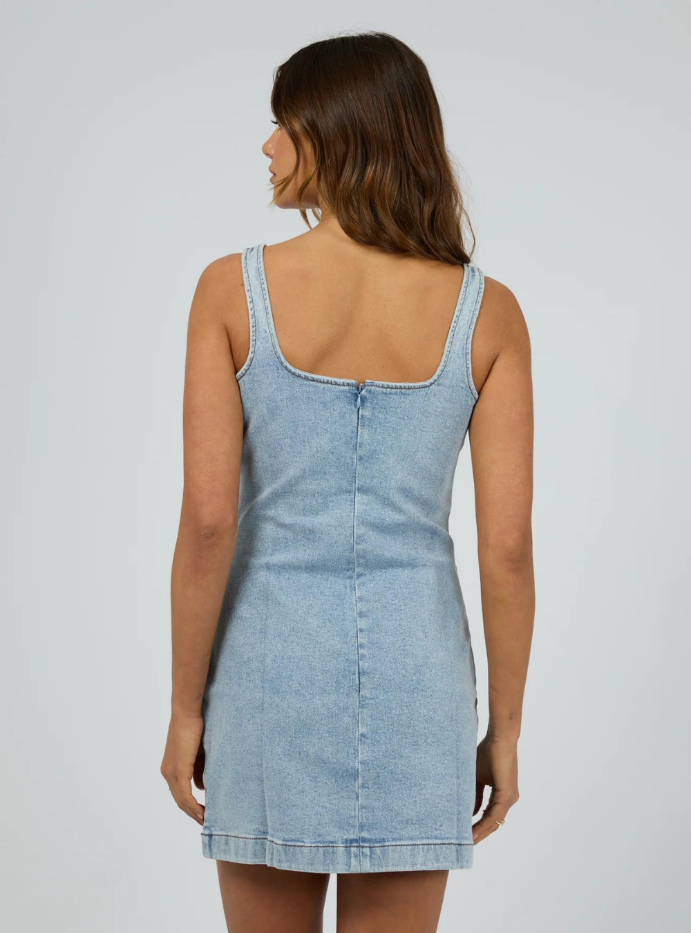 Twiggy Denim Dress - Light Blue