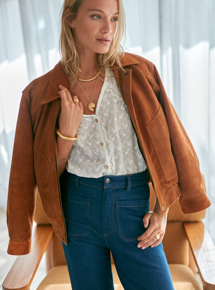 Zephyr Suede Jacket - Havana Cuba
