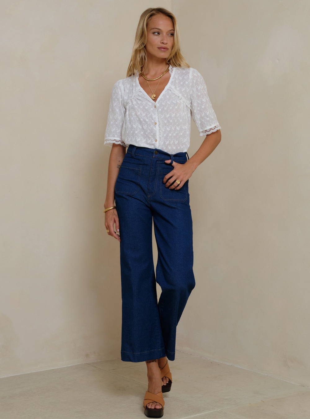 Molly Denim Jeans - Deep Blue