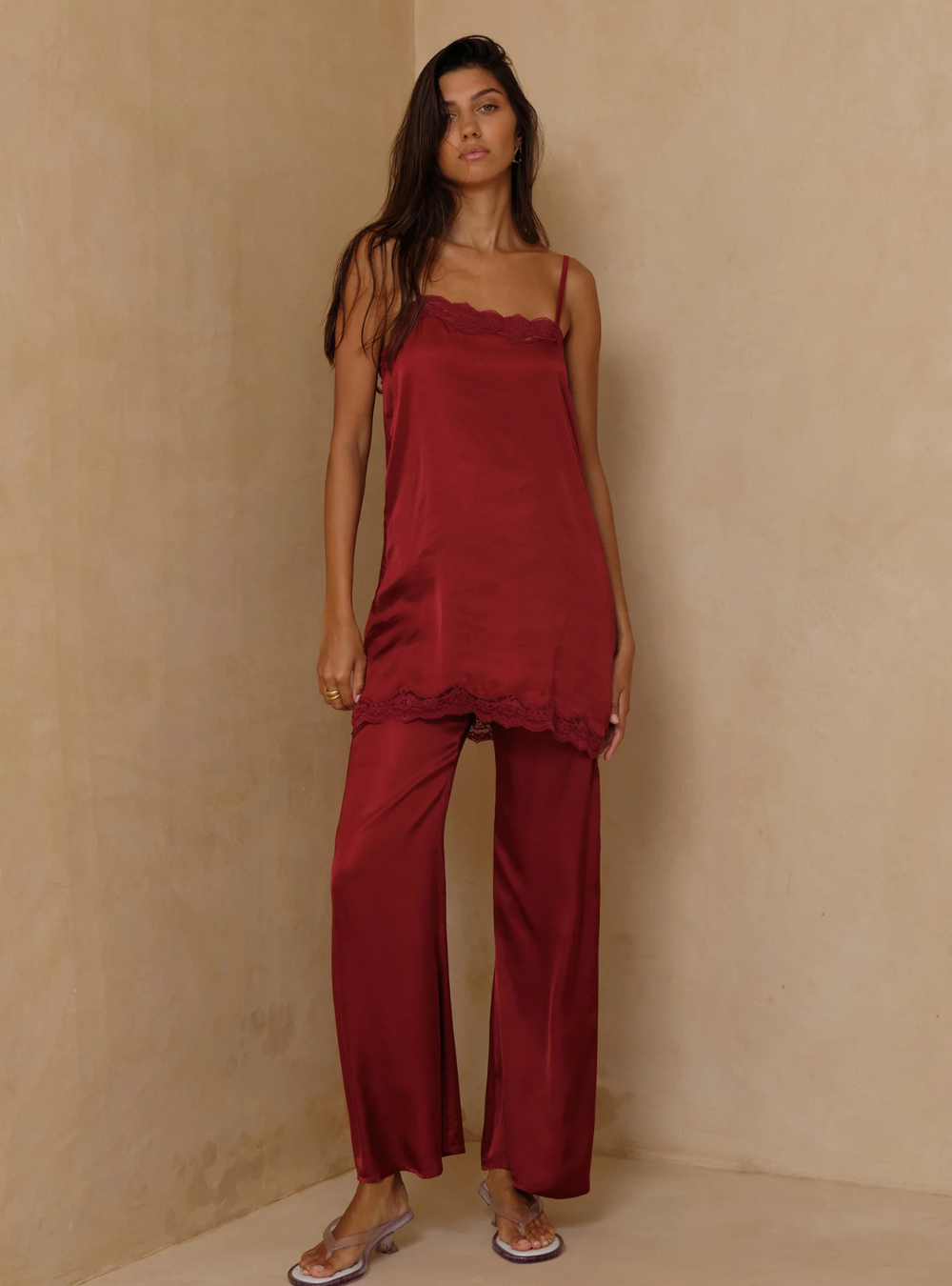 Essentia Pant - Merlot Red