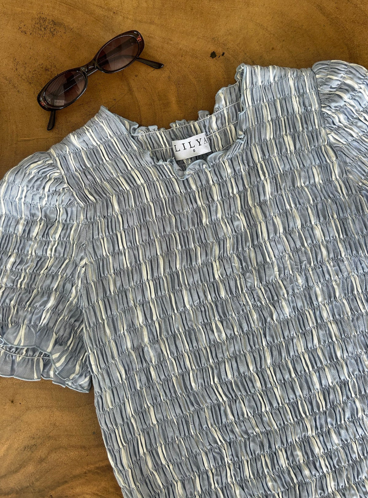 Raincloud Top - Chambray Stripes