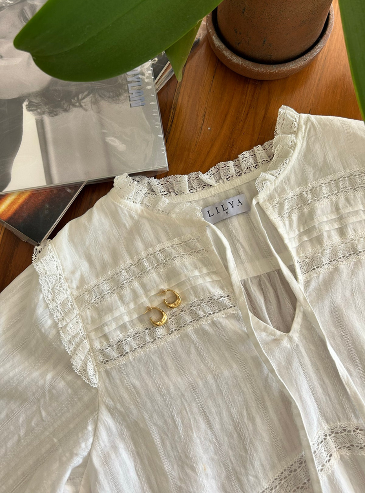 Azalea Lace Top - White