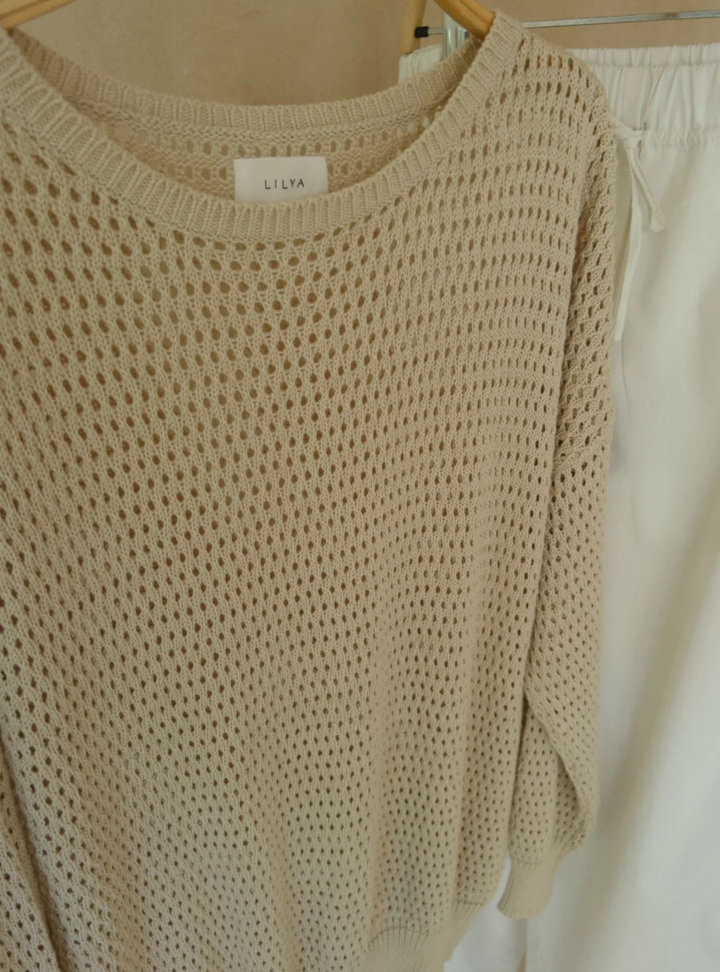 Valentina Knit Top - Sand