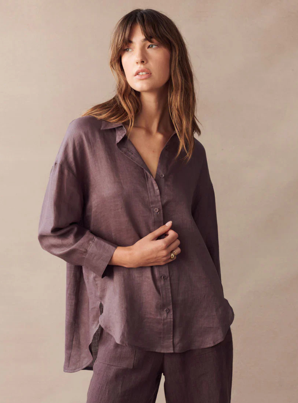 Boyfriend Shirt - Chocolate