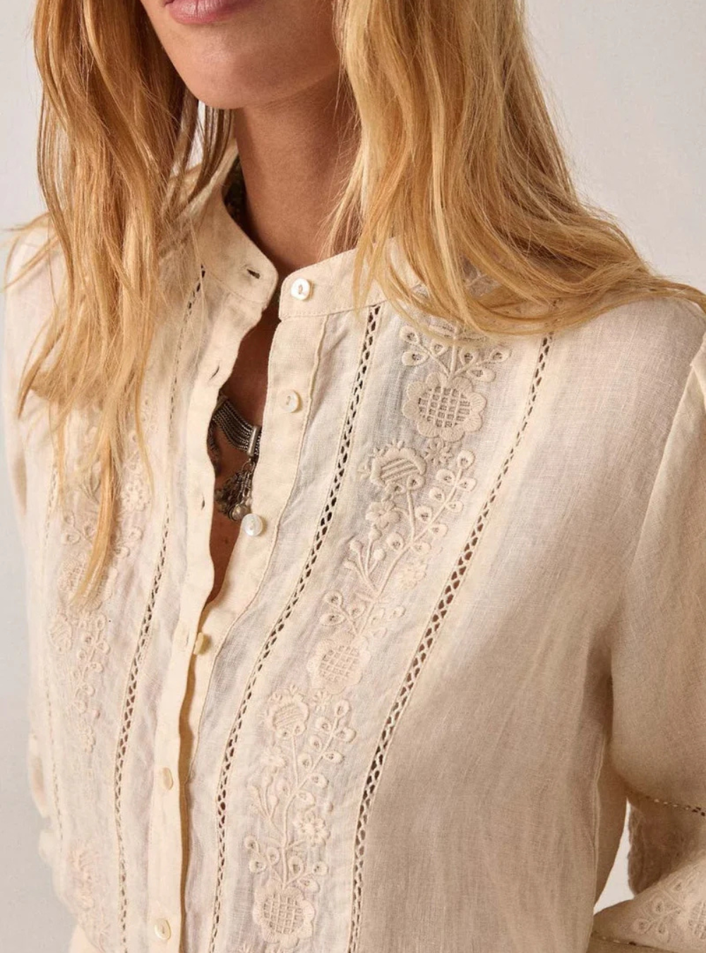 Virginia Blouse - Linen Solstice