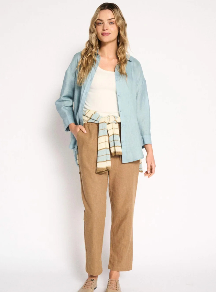 Boyfriend Shirt - Aqua Haze