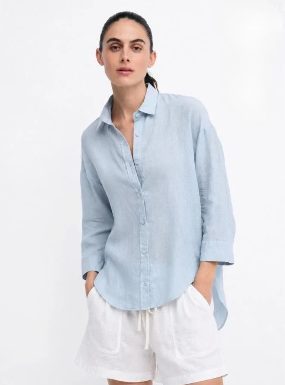 Boyfriend Shirt - Chambray Blue