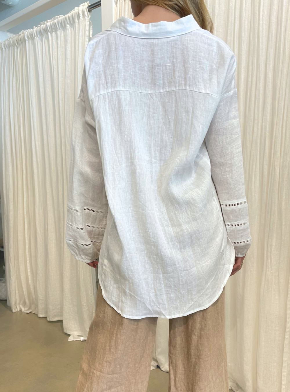 Girlfriend Linen Shirt - White