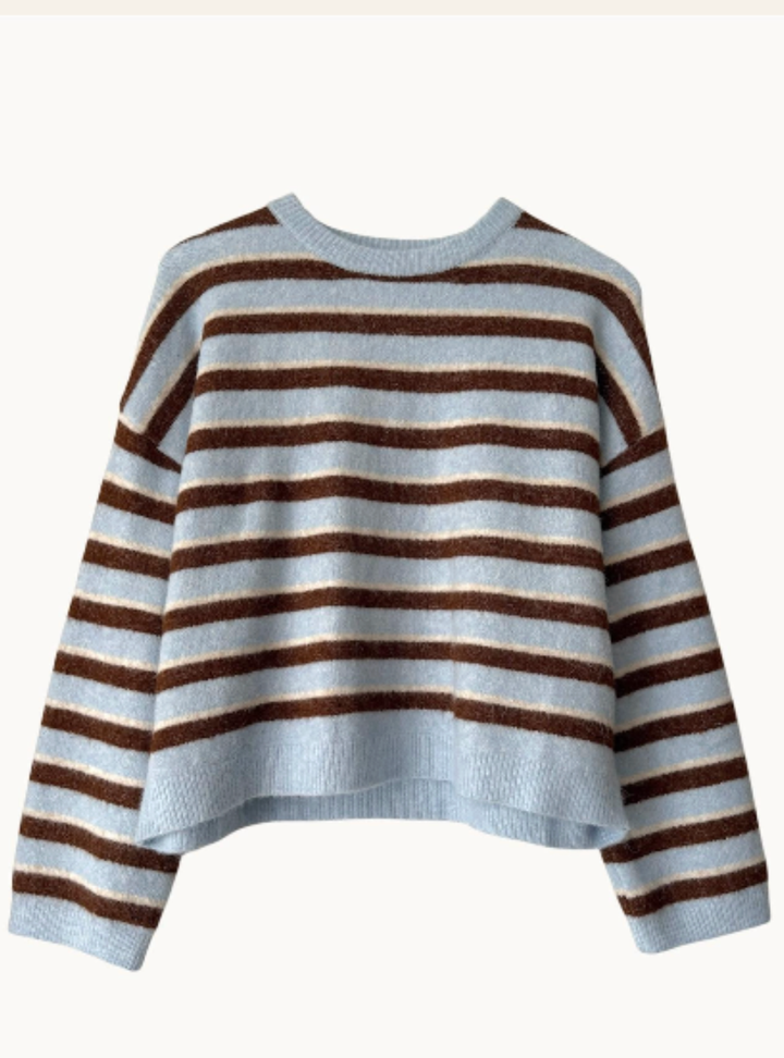 Stripe Otto Knit - Baby Blue