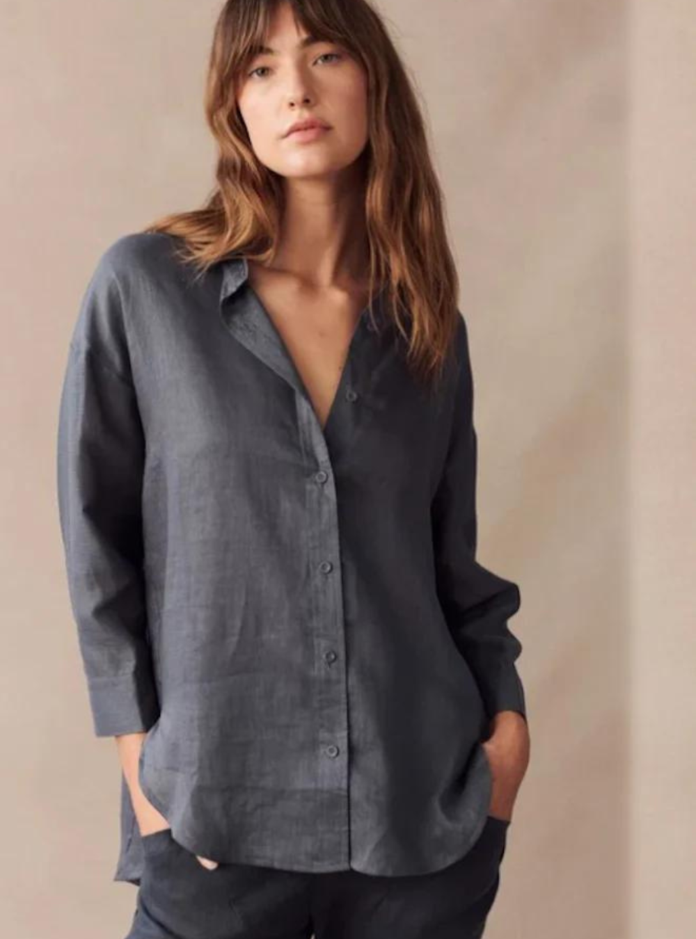 Boyfriend Shirt - Steel Blue