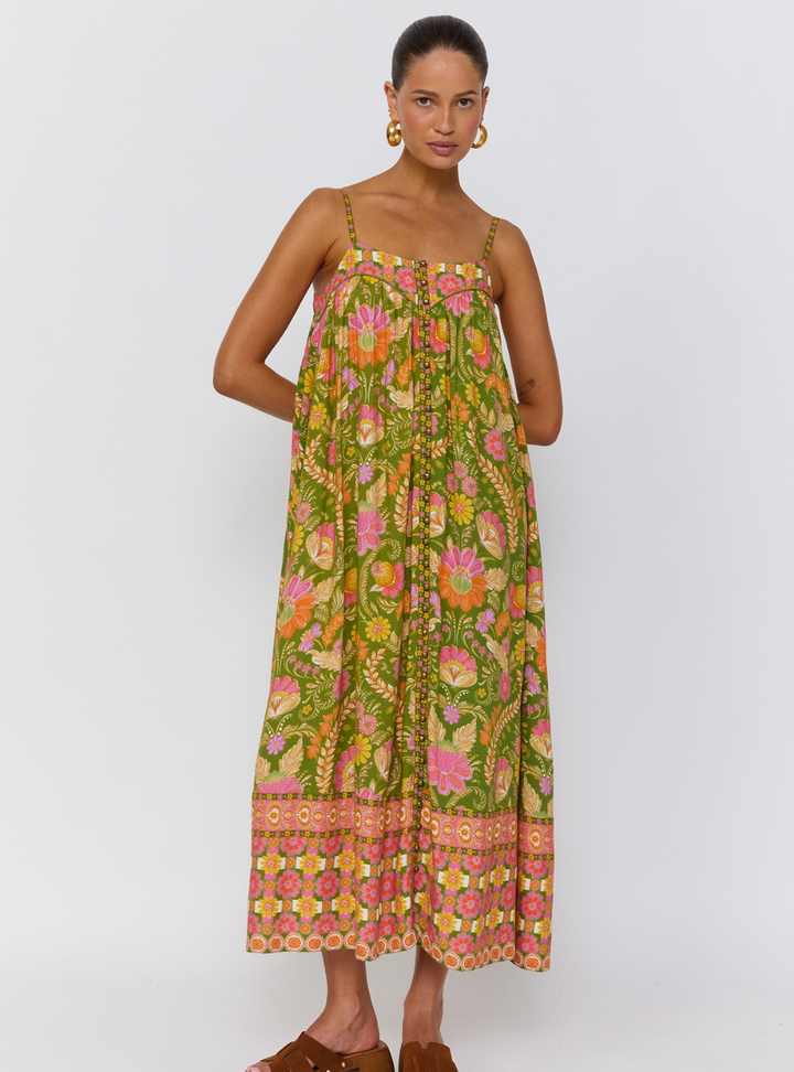 Estella Midi Dress - Guava