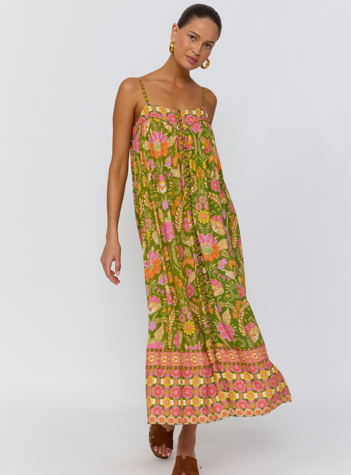 Estella Midi Dress - Guava