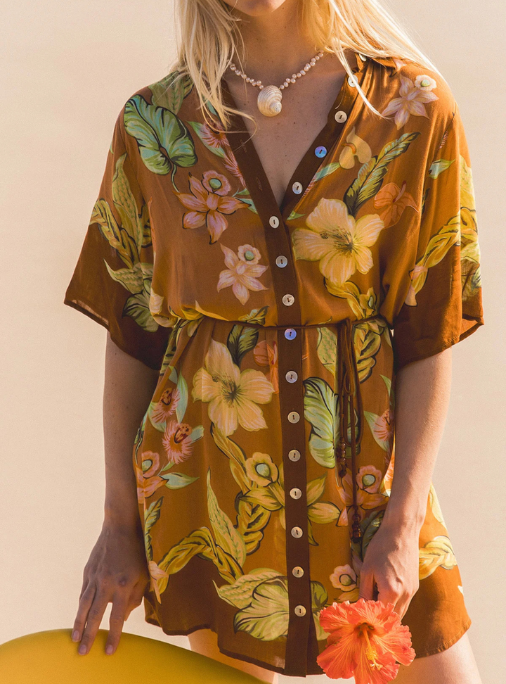 Lois Shirt Dress - Marigold