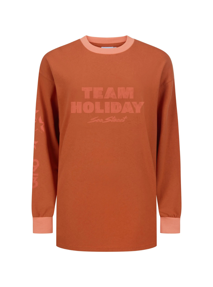 Team Holiday Long Sleeve T-Shirt - Rust