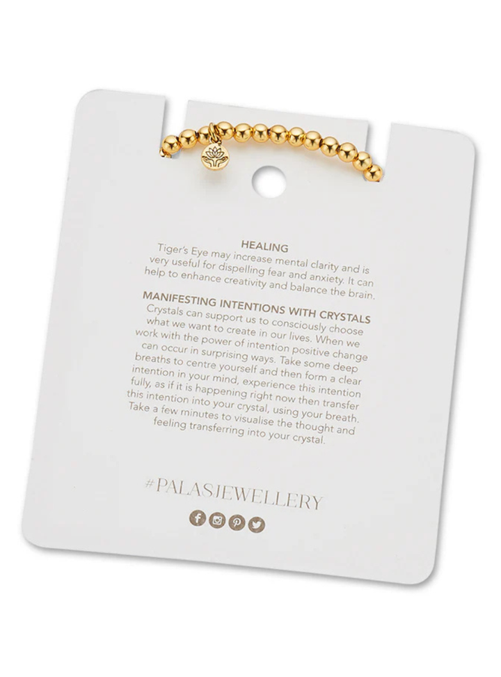 Tigers Eye Lotus Purity Bracelet