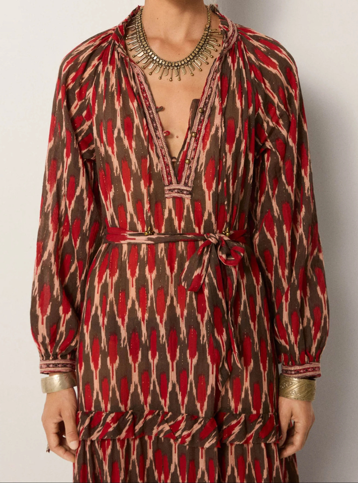 Loulou Dress - Bonfire Volcano