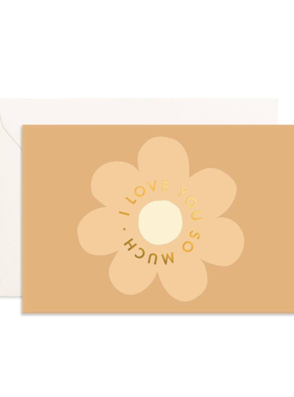 Love You Flower Mini Greeting Card