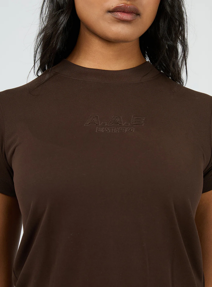 Luxe Active Tee - Brown