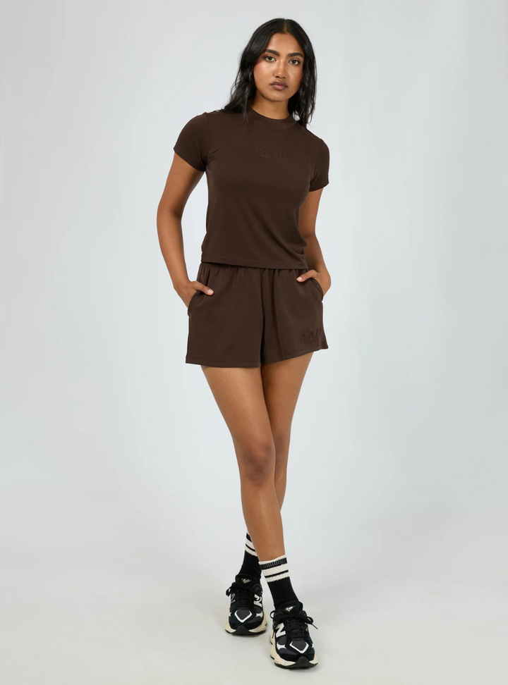 Luxe Active Track Short - Brown
