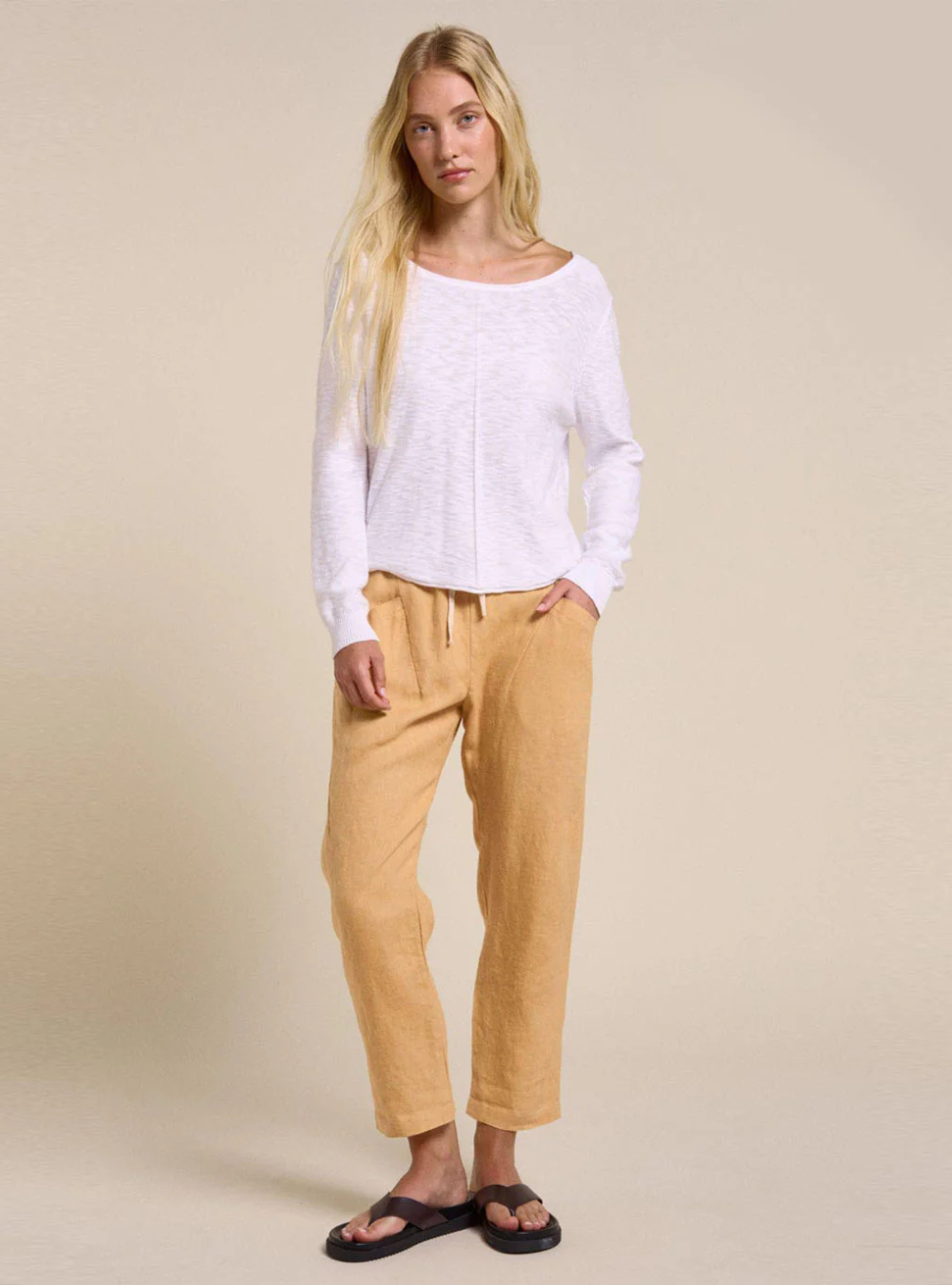 Luxe Pants - Pale Mustard