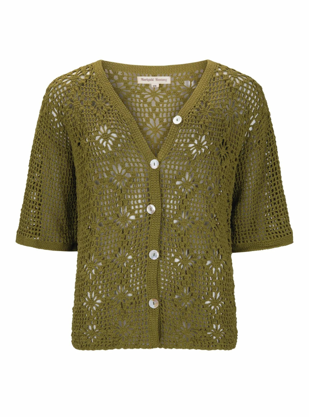 Maggie Crochet Shirt - Olive