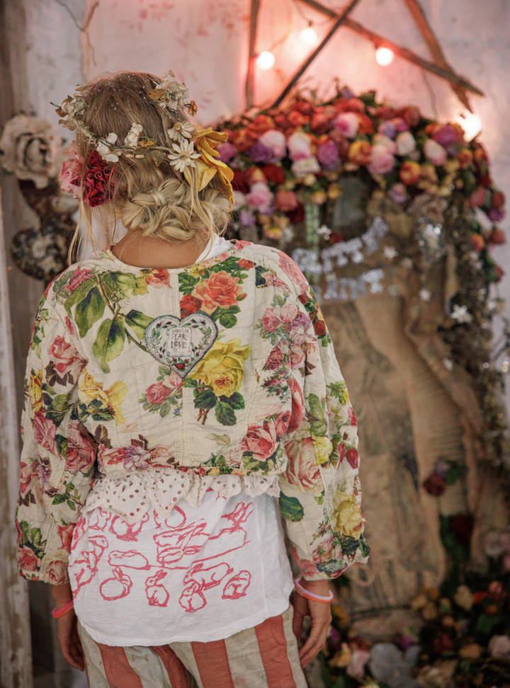 Magnolia Pearl Floral Cropped Leni Jacket 697 - Postcards