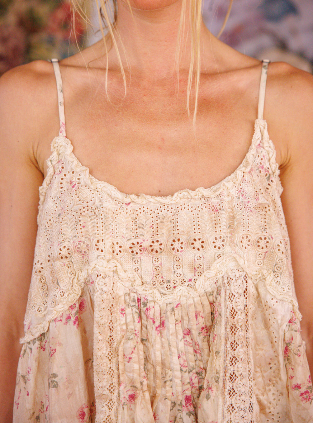 Magnolia Pearl Eyelet Esti Tank 361 - Brixton