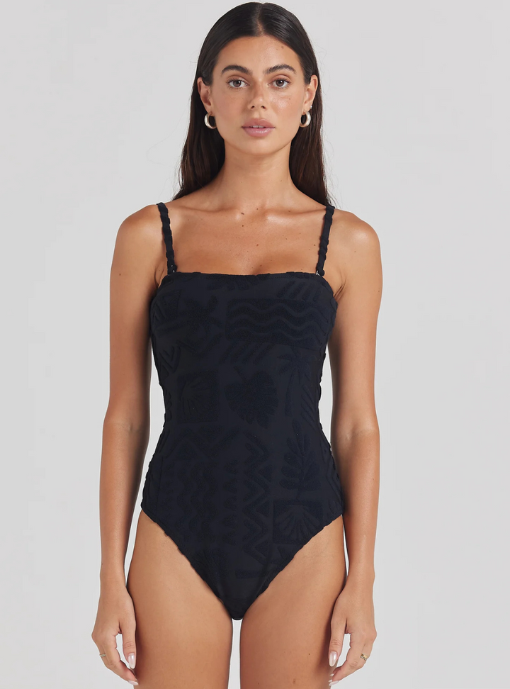 Mai Tai Bandeau One Piece - Black