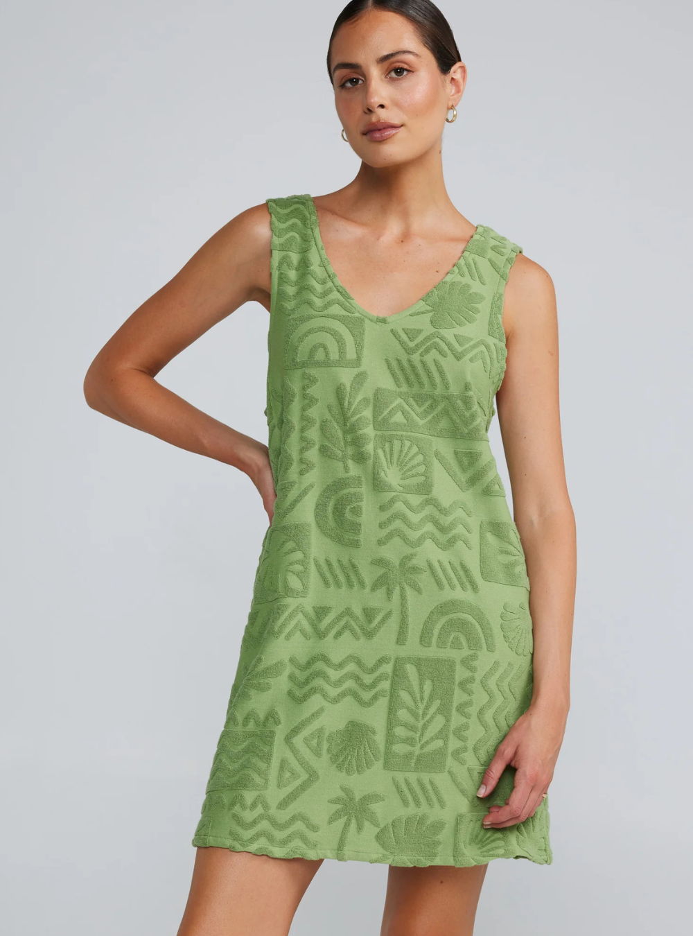 Mai Tai V Tunic Dress - Palm