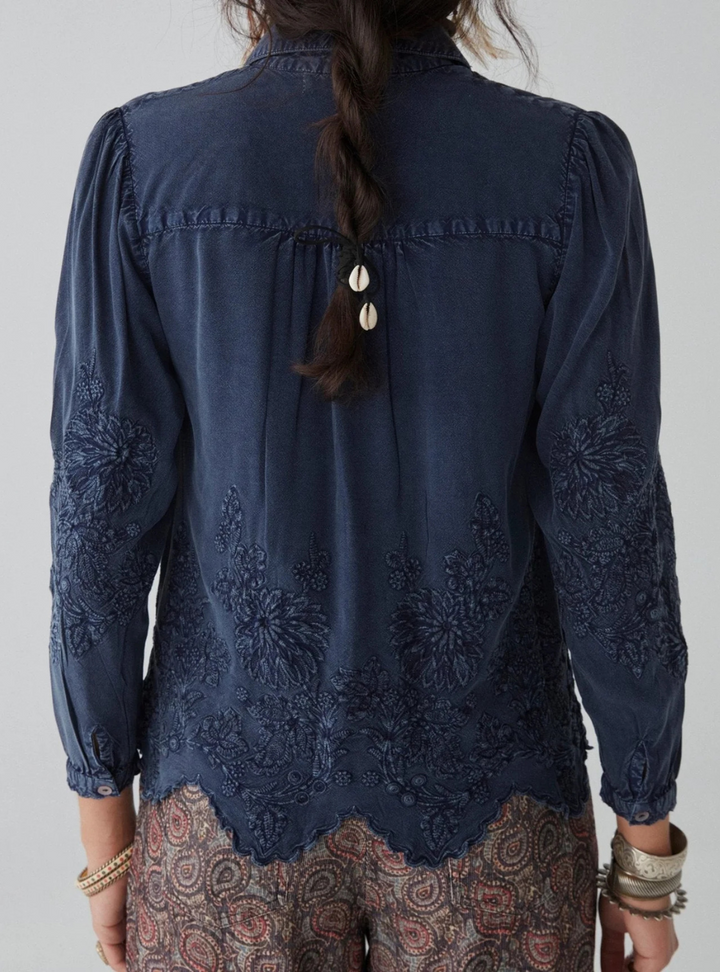 Ariana Blouse - Indigo Blue