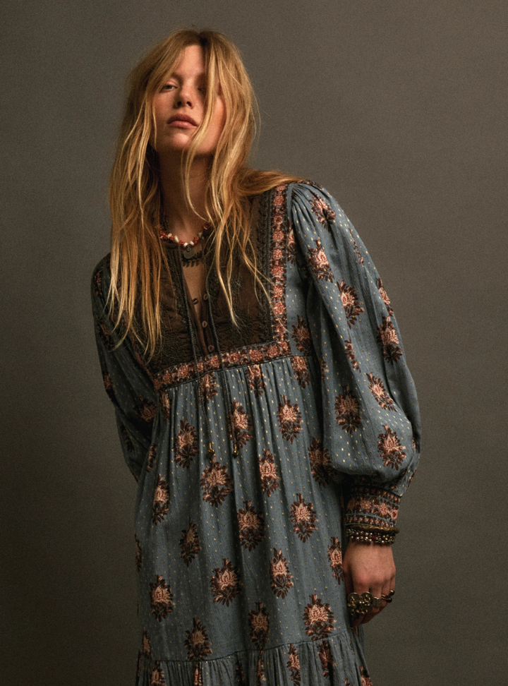 Allegra Dress - Cerulean Mist