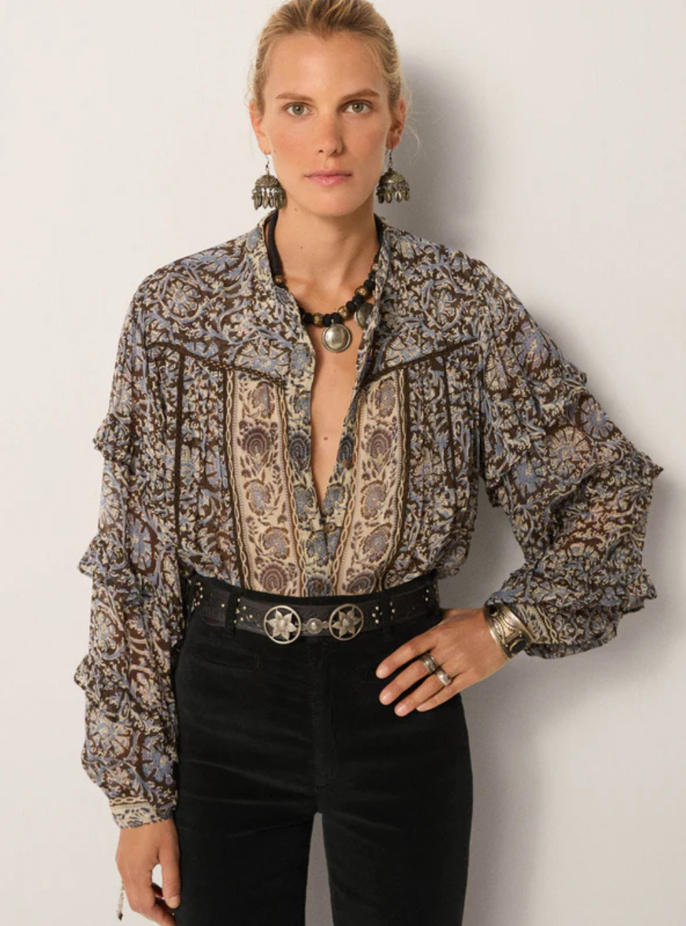 Camilla Blouse - Blue Orchid