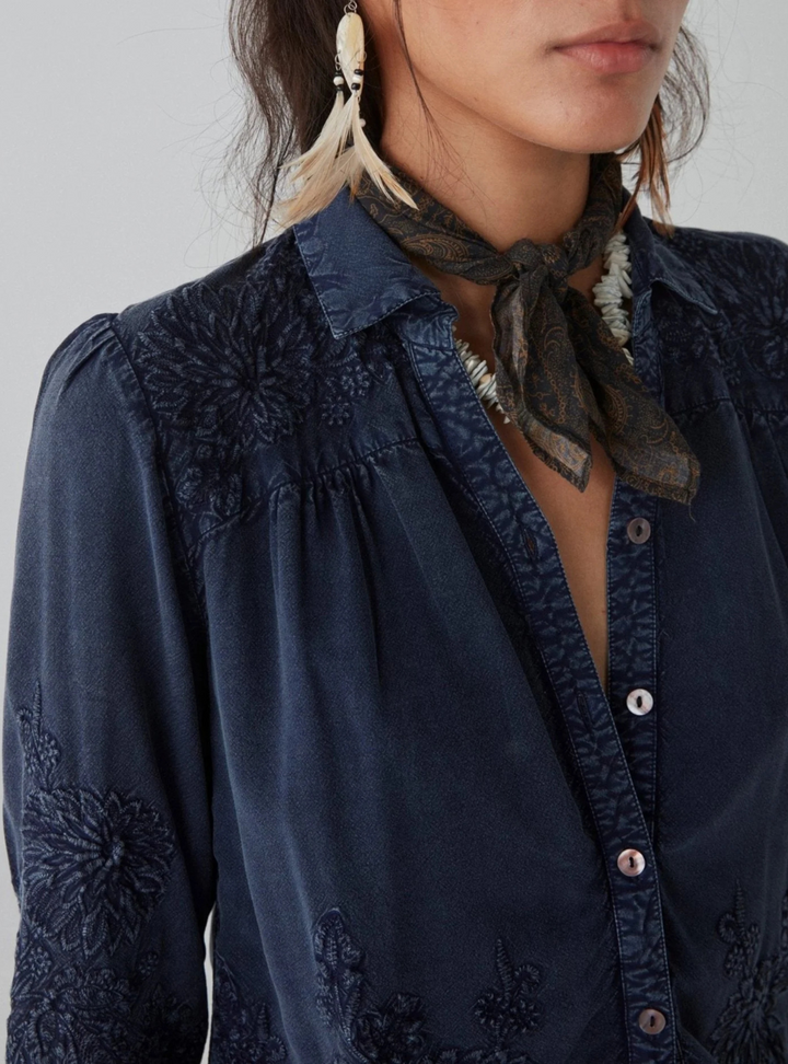 Ariana Blouse - Indigo Blue