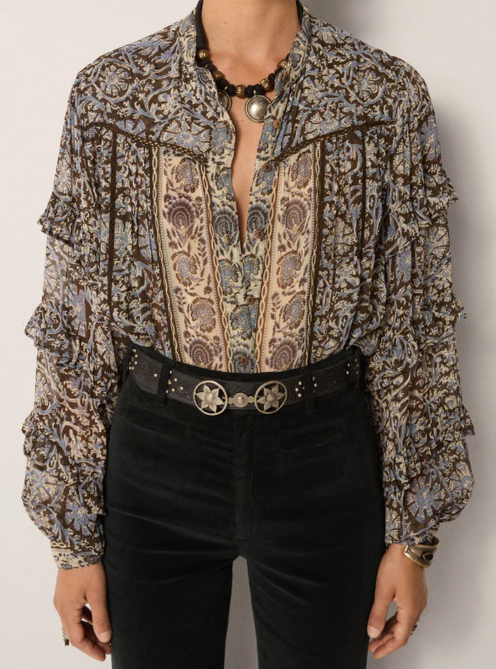 Camilla Blouse - Blue Orchid