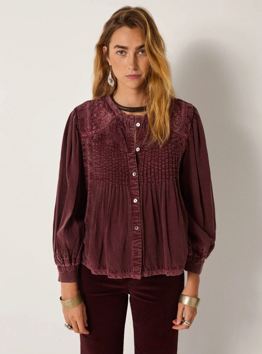 Carmen Blouse - Clay Red
