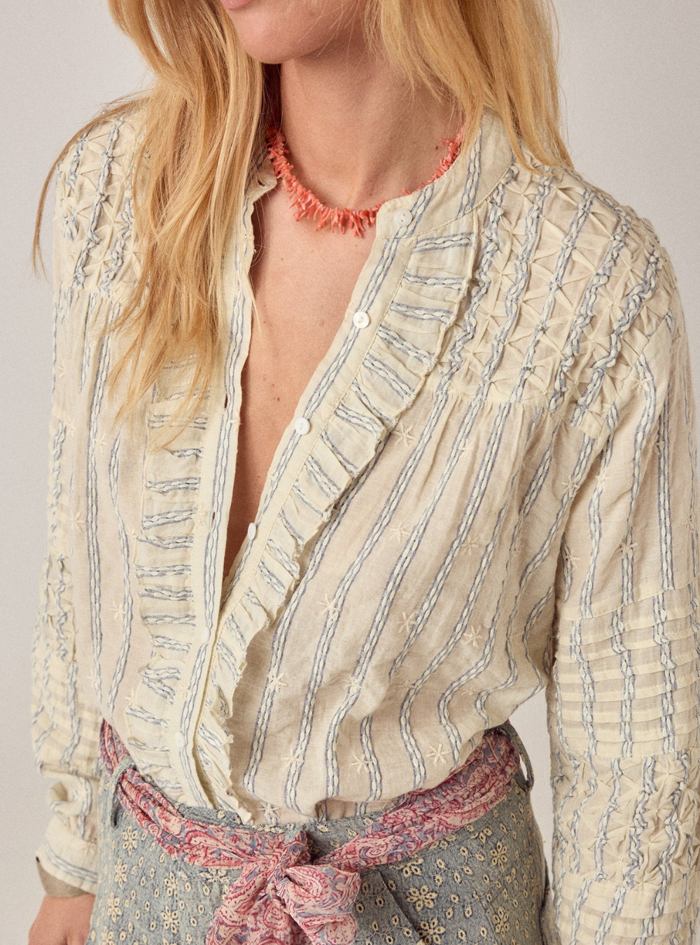 Elta Blouse - Cloud Thread