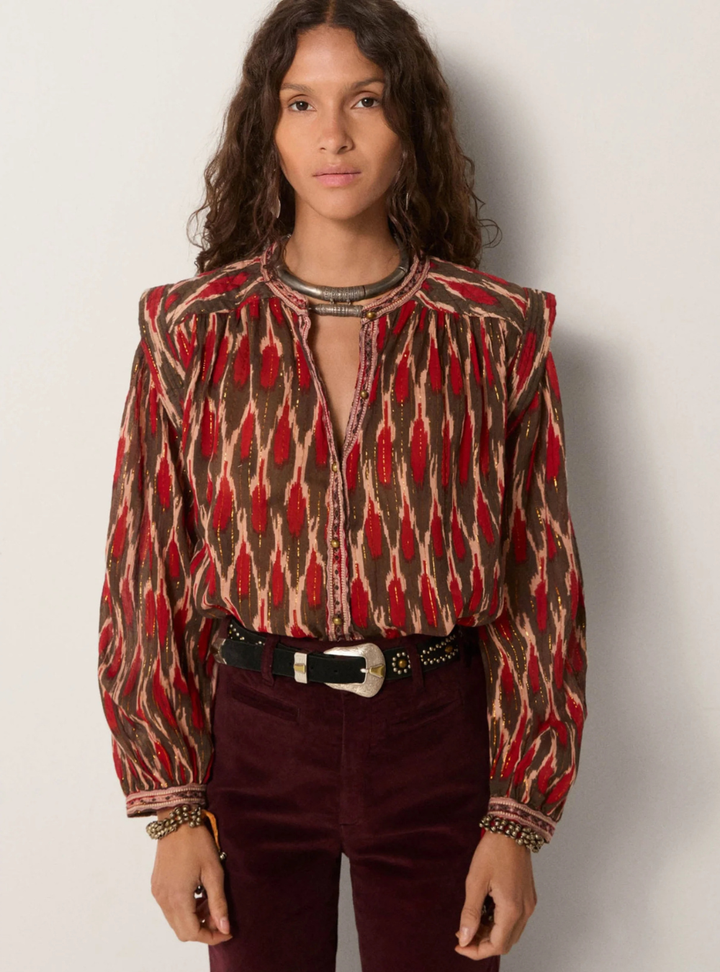 Etta Blouse - Bonfire Volcano