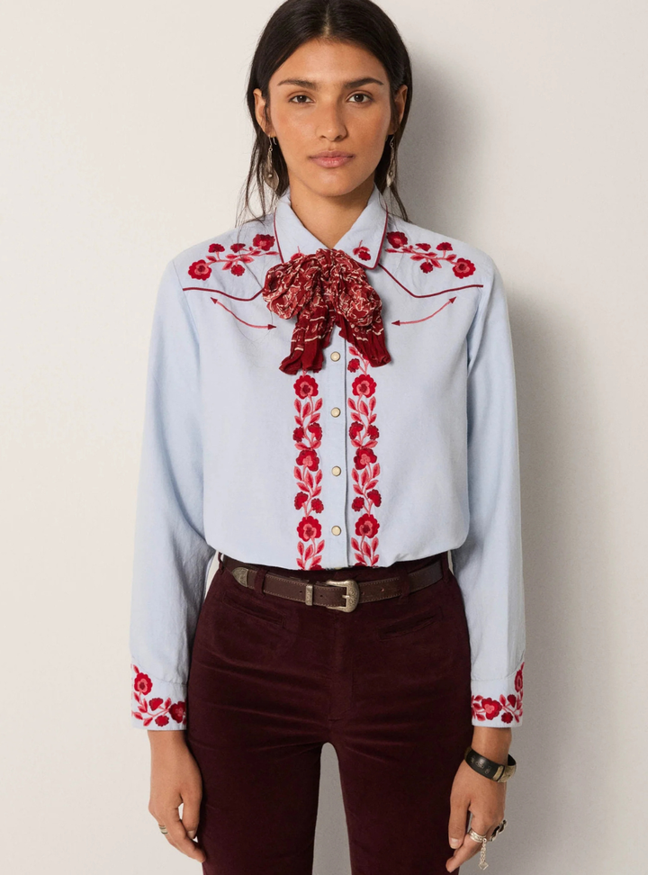 Jose Blouse - Ranch Blue