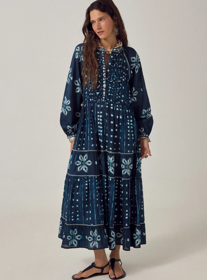 Kumo Dress - Shibori Ink