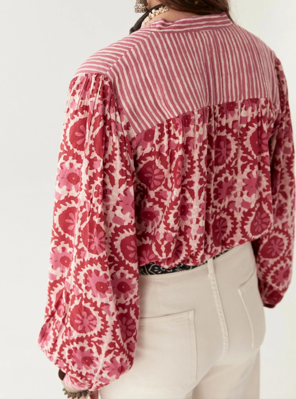 Leandra Blouse - Flamingo Grooves