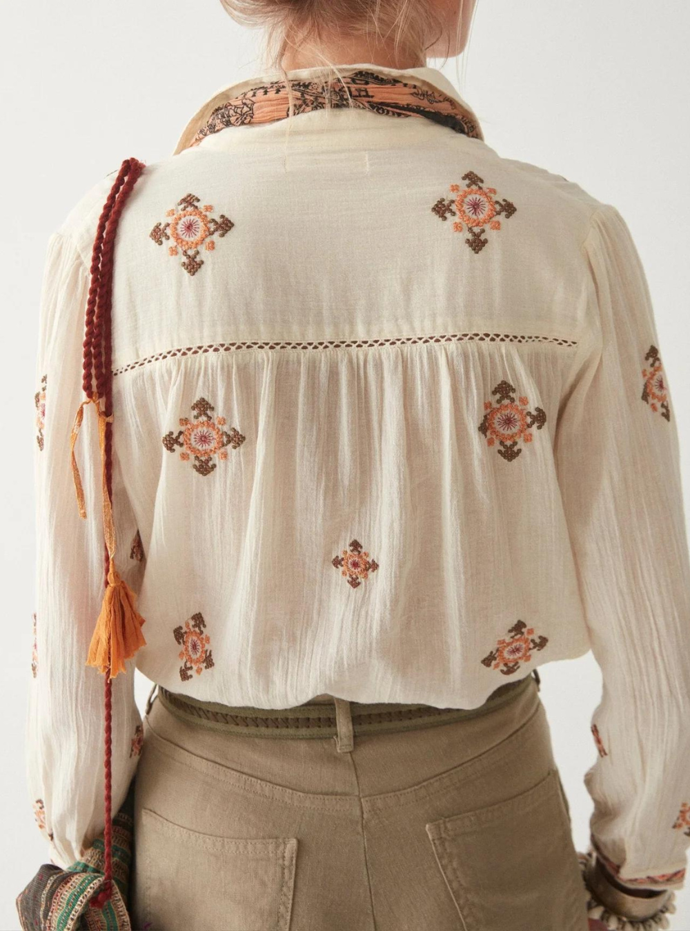 Rombo Blouse - Compass Ivory