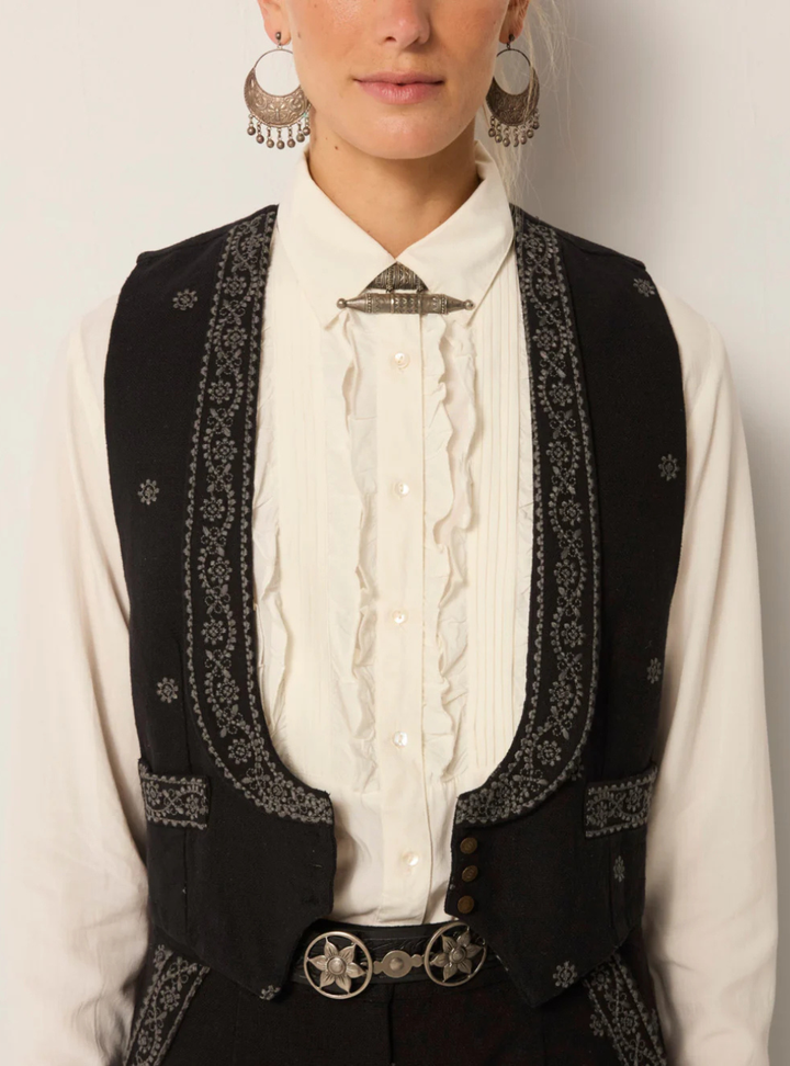 Lupita Vest - Charro Black