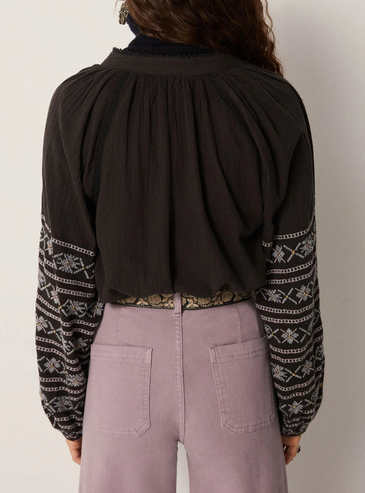 Virginia Blouse - Dusty Blue