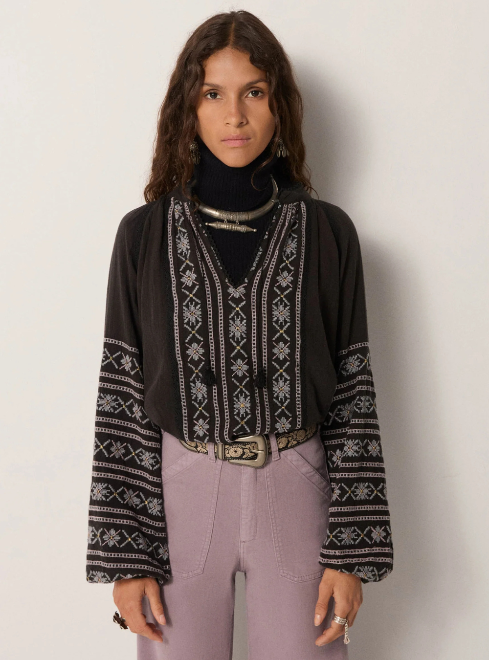 Virginia Blouse - Dusty Blue