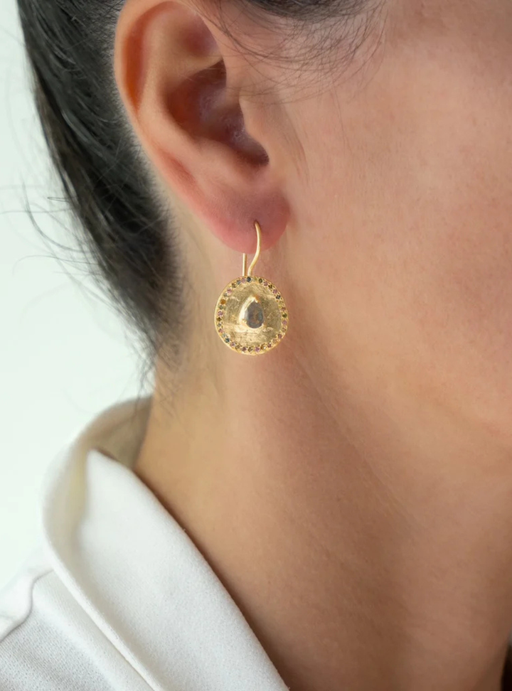 Majorelle earrings Labradorite & Multi Tourmaline