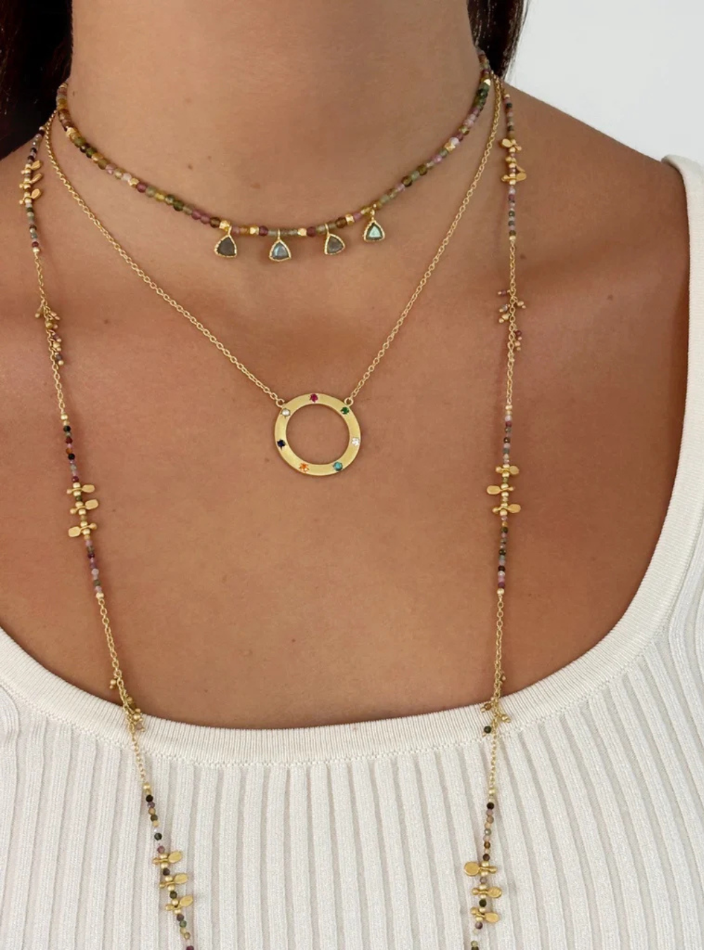 Mamounia Necklace - Multi Tourmaline