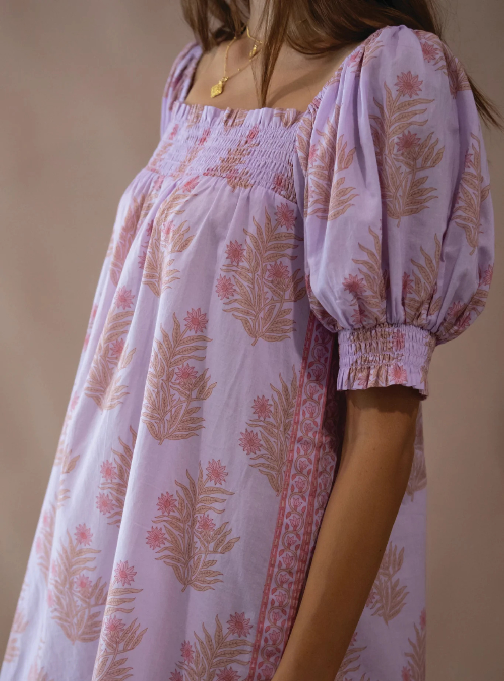 Abigail Smock Dress - Lavender