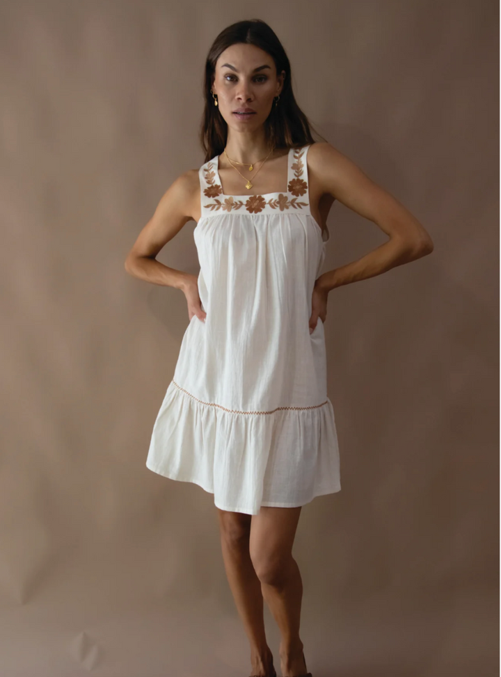 Chloe Mini Dress - Pearl